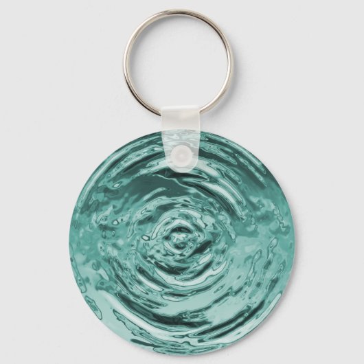 Blauwgroen waterrimpel sleutelhanger (Voorkant)
