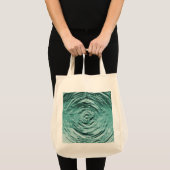 Blauwgroen waterrimpel tote bag (Voorkant (product))