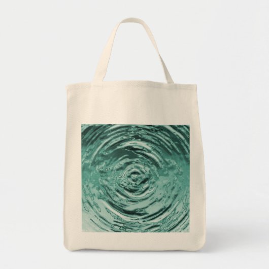 Blauwgroen waterrimpel tote bag (Voorkant)