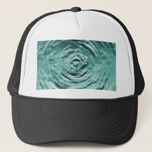 Blauwgroen waterrimpel trucker pet (Voorkant)