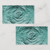 Blauwgroen waterrimpel visitekaartje (Voorkant / Achterkant)