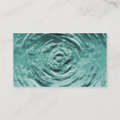 Blauwgroen waterrimpel visitekaartje (Achterkant)