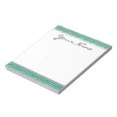 Blauwgroen Waterverf Abstract Aztec Tribal Print P Notitieblok (Linkerzijde)