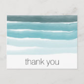 Blauwgroen Waterverf briefkaart (Voorkant)