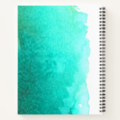 Blauwgroen waterverf de creatieve levensnotering notitieboek (Achterkant)