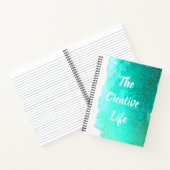 Blauwgroen waterverf de creatieve levensnotering notitieboek (Binnen)