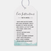 Blauwgroen Waterverf die gemaakt is met het Label Cadeaulabel (Achterkant)