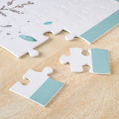 Blauwgroen Waterverf Drocatcher Legpuzzel (Zijkant)