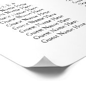 Blauwgroen Waterverf Gold Agate Wedding Zitting Gr Poster (Hoek)