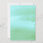 Blauwgroen Waterverf Ivory and Gold Dust 50th Birt Kaart (Achterkant)