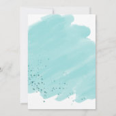 Blauwgroen Waterverf kerstfeest Kaart (Achterkant)