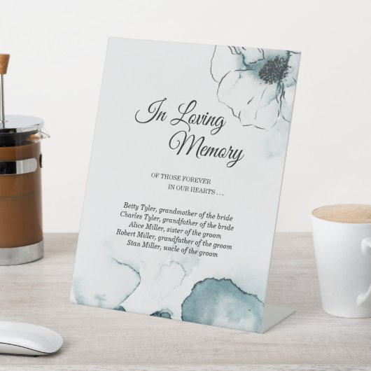 Blauwgroen Waterverf ketting Weddenschap in liefde Reclamebord Met Voetstuk (Insitu)