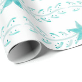 Blauwgroen Waterverf langs de kust Cadeaupapier (Rol Hoek)