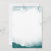 Blauwgroen waterverf launch party Invitation sjabl Kaart (Achterkant)