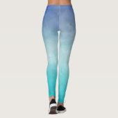 Blauwgroen Waterverf Leggings (Achterkant)