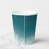Blauwgroen Waterverf Ombre Sweet 16 Papieren Bekers (Rechts)