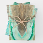 Blauwgroen waterverf — Papierlade voor onmiddellij Inpakpapier Vel (In situ)