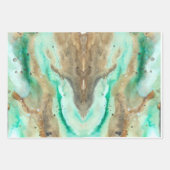 Blauwgroen waterverf — Papierlade voor onmiddellij Inpakpapier Vel (Voorkant)