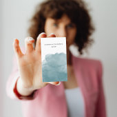 Blauwgroen Waterverf QR Code Sociale media pictogr Visitekaartje