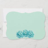 Blauwgroen Waterverf Rozen Moederdag Brunch Kaart (Achterkant)