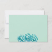 Blauwgroen Waterverf Rozen Weddenschap RSVP (Achterkant)