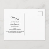 Blauwgroen Waterverf Schets Weddenschap Opslaan Da Aankondigingskaart (Achterkant)