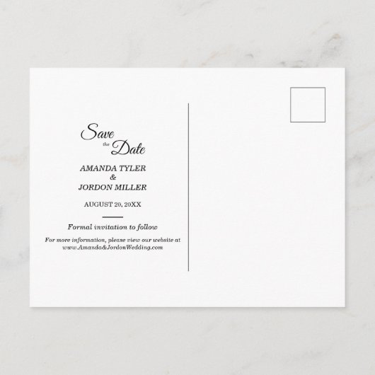 Blauwgroen Waterverf Schets Weddenschap Opslaan Da Aankondigingskaart (Achterkant)