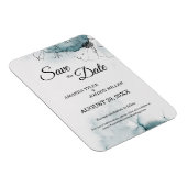 Blauwgroen Waterverf Schets Weddenschap Opslaan Da Magneet (Rechterzijde)