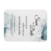 Blauwgroen Waterverf Schets Weddenschap Opslaan Da Magneet (Horizontaal)