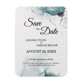 Blauwgroen Waterverf Schets Weddenschap Opslaan Da Magneet (Verticaal)