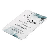 Blauwgroen Waterverf Schets Weddenschap Opslaan Da Magneet (Linkerzijde)