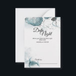 Blauwgroen Waterverf Sketch WeddenDatum Nachtadvie Advieskaart<br><div class="desc">Deze Blauwgroen Waterverf Sketch Wedding Date Night Advice-kaarten bieden een neutraal palaat voor een casual bloem- of rustige kustbruiloft. Met minimalistische papaversilhoueten, de minimale bloemen en wilde bloemen met oceaanschoppen van jaloezie, blauwe en blauwgroen waterverven, kan deze eenvoudige maar humeurige kalligrafie met geschilderd schetsontwerp een compliment zijn voor een verscheidenheid...</div>
