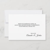 Blauwgroen Waterverf Sketch Wedding Dank je platte Bedankkaart (Achterkant)