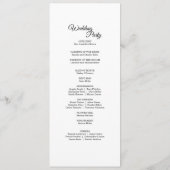 Blauwgroen Waterverf Sketch Wedding Program Programmakaart (Achterkant)