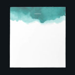 Blauwgroen Waterverf Splash Gepersonaliseerd Notit Notitieblok<br><div class="desc">Blauwgroen Waterverf Splash Gepersonaliseerd Notitieblok. Moderne en stijlvolle notitieblok met blauwgroen splash voor de waterverf. Personaliseer u door uw eigen gegevens toe te voegen.</div>