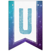 Blauwgroen Waterverf Typografie Onder de Zeeen | P Vlaggetjes (Tweede vlag)