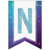 Blauwgroen Waterverf Typografie Onder de Zeeen | P Vlaggetjes (Derde vlag)