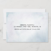 Blauwgroen Waterverf van Birthday Party & Gold Aga Kaart (Achterkant)