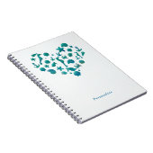 Blauwgroen Waterverf van de Beach Dingen Moderne G Notitieboek (Rechterzijde)