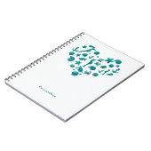 Blauwgroen Waterverf van de Beach Dingen Moderne G Notitieboek (Linkerzijde)