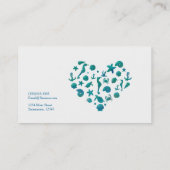 Blauwgroen Waterverf van de Beach Dingen Moderne G Visitekaartje (Achterkant)