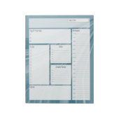 Blauwgroen Wave Daily Planner Planning Notitieblok (Linkerzijde)