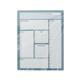 Blauwgroen Wave Daily Planner Planning Notitieblok