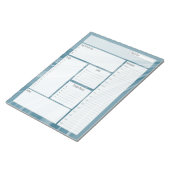 Blauwgroen Wave Daily Planner Planning Notitieblok (Schuin)