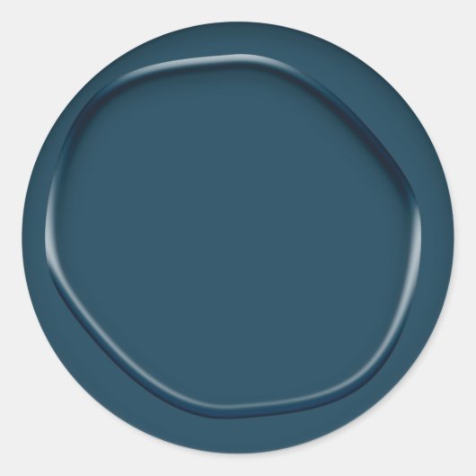 Blauwgroen Wax-Look Sticker Envelope Seal (Voorkant)