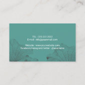 Blauwgroen Wellness Yoga Instructor voor het gloei Visitekaartje (Achterkant)
