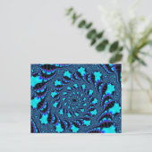 Blauwgroen wervelkolom briefkaart (Staand voorkant)