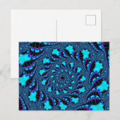 Blauwgroen wervelkolom briefkaart (Voorkant / Achterkant)