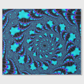 Blauwgroen wervelkolom cadeaupapier (Vlak)