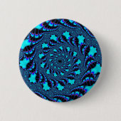Blauwgroen wervelkolom ronde button 5,7 cm (Voorkant)